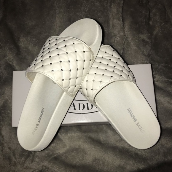 Steve Madden white slides - Picture 1 of 4